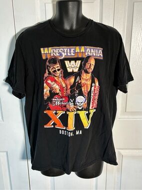 WWE WrestleMania XIV Graphic Tee Shawn Michaels vs Stone Cold 2X